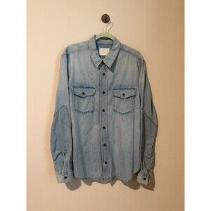 Citizens of Humanity Cairo Denim Western Pearl Snap Button Down Men’s Large
